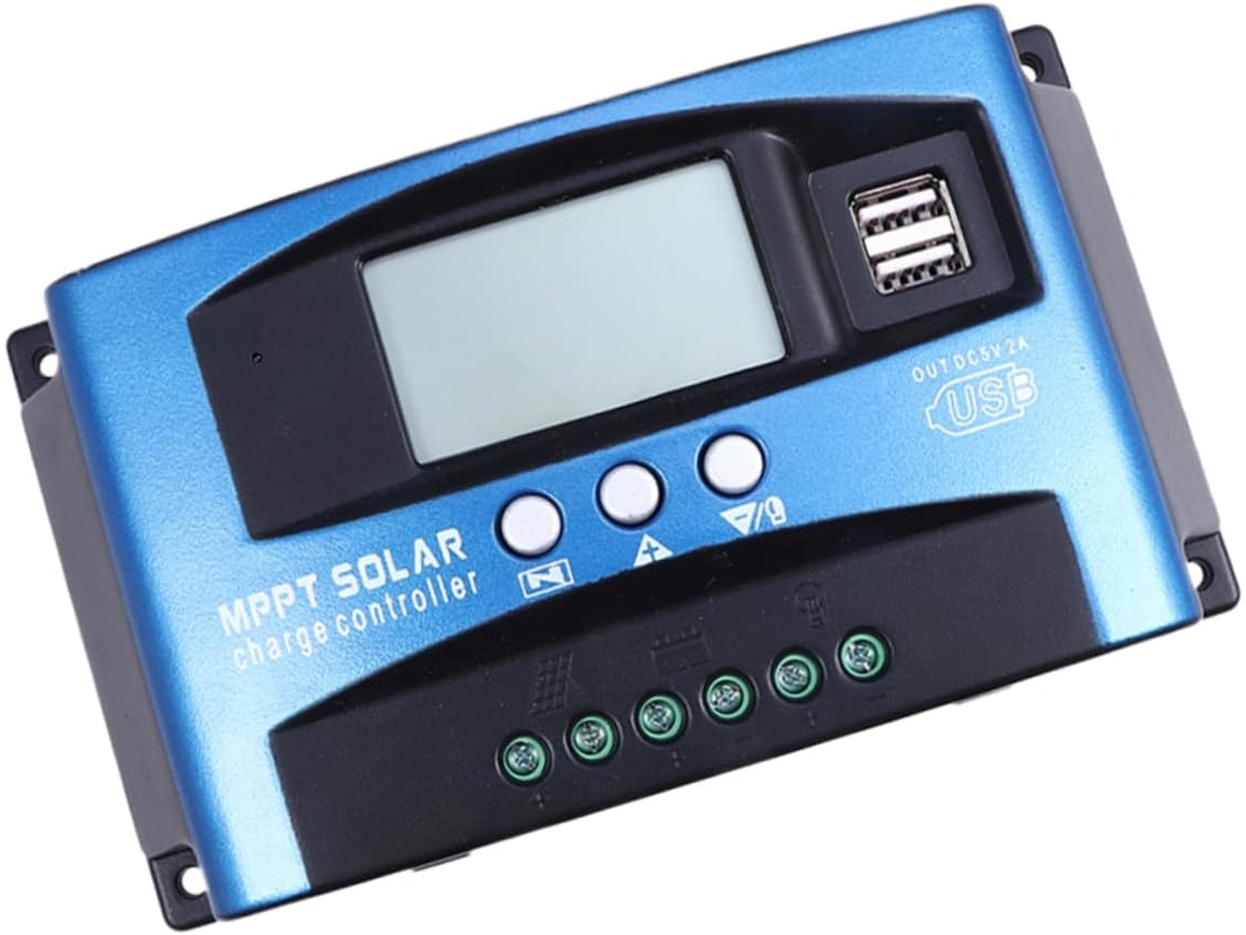 Controlador solar USB de 50 A con pantalla LCD, regulador de batería y protección. Gokoco
