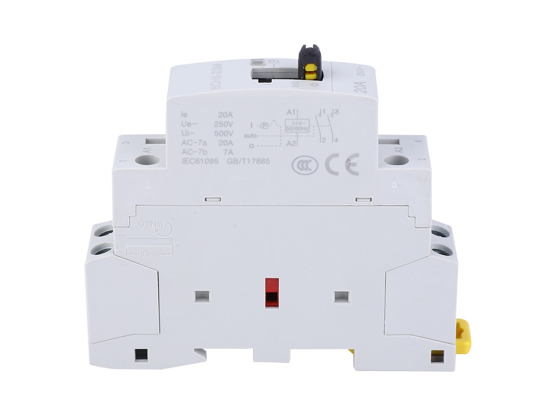 2026dz-Interruptor contactor de CA doméstico Bch8-20m Función manual 2p20a 24v 1no 1nc
