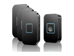 Kit De Timbre Inalámbrico De Largo Alcance 400m, Impermeable Ip55, Luz Led, Control De Volumen Y +60 Melodías Negro