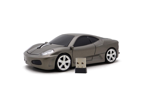 Ratón ENKERS Car (Inalámbrico - 1600 dpi - Gris)