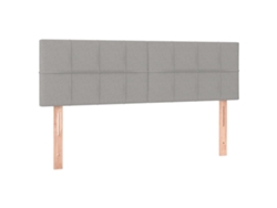 Juego de cabecero de tela de 2 piezas 72x5x78/88 cm Gris Claro MAISON EXCLUSIVE