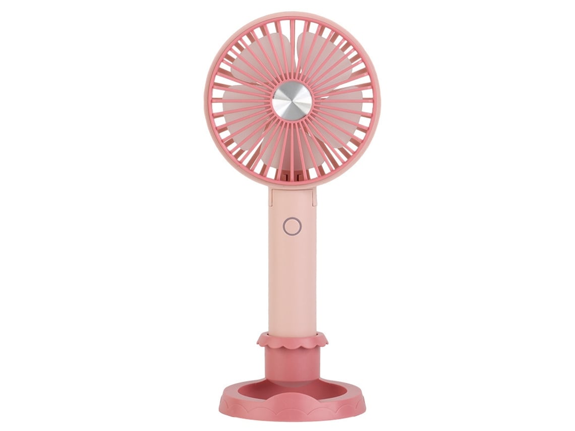 Ventilador De Mano (rosa), 3 Velocidades, Recargable Por Usb, Plegable, Ideal Para Viajes Y Camping.
