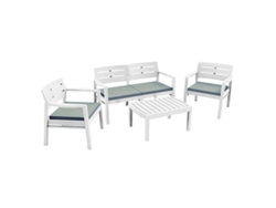Tresillo java blanco + 4 cojines conjunto