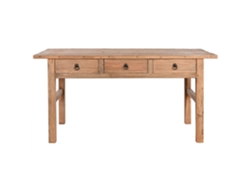 Escritorio Olmo Macizo 3 Cajones Natural 169x75x85cm