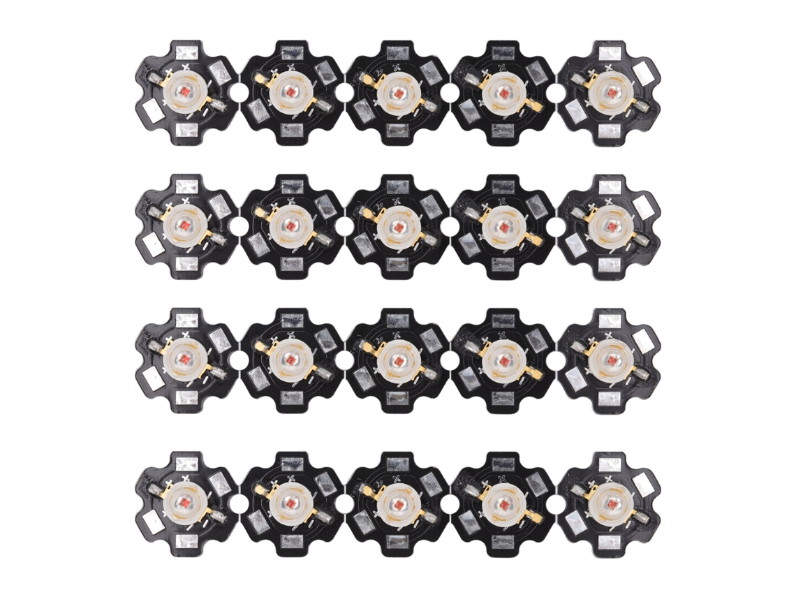 20 Chips Led De Aluminio, Perlas Lámpara Amarillas Con Sustrato Aluminio Para Accesorios Iluminación