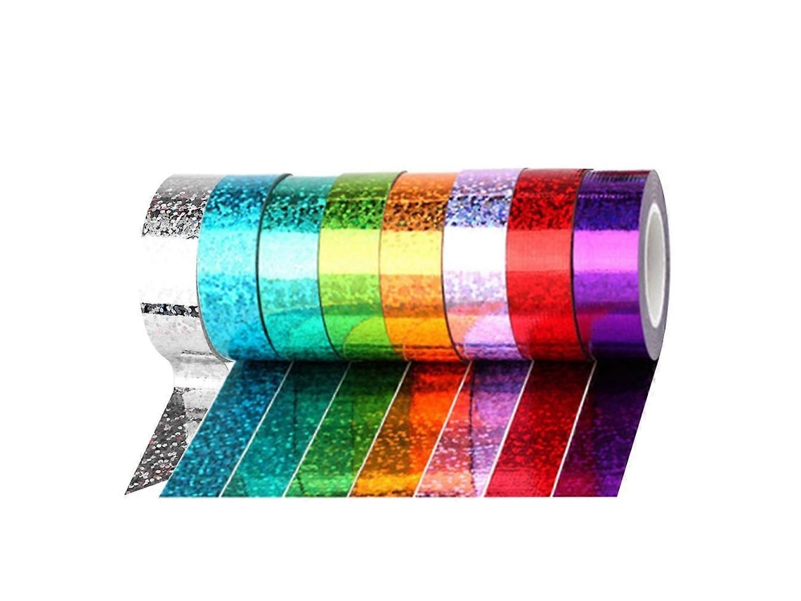 8 rollos de cinta adhesiva de tela morada para manualidades y regalos - GOKOCO