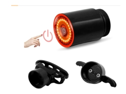Luz Trasera Bicicleta Inteligente Freno Ipx8 Negra Yizhood