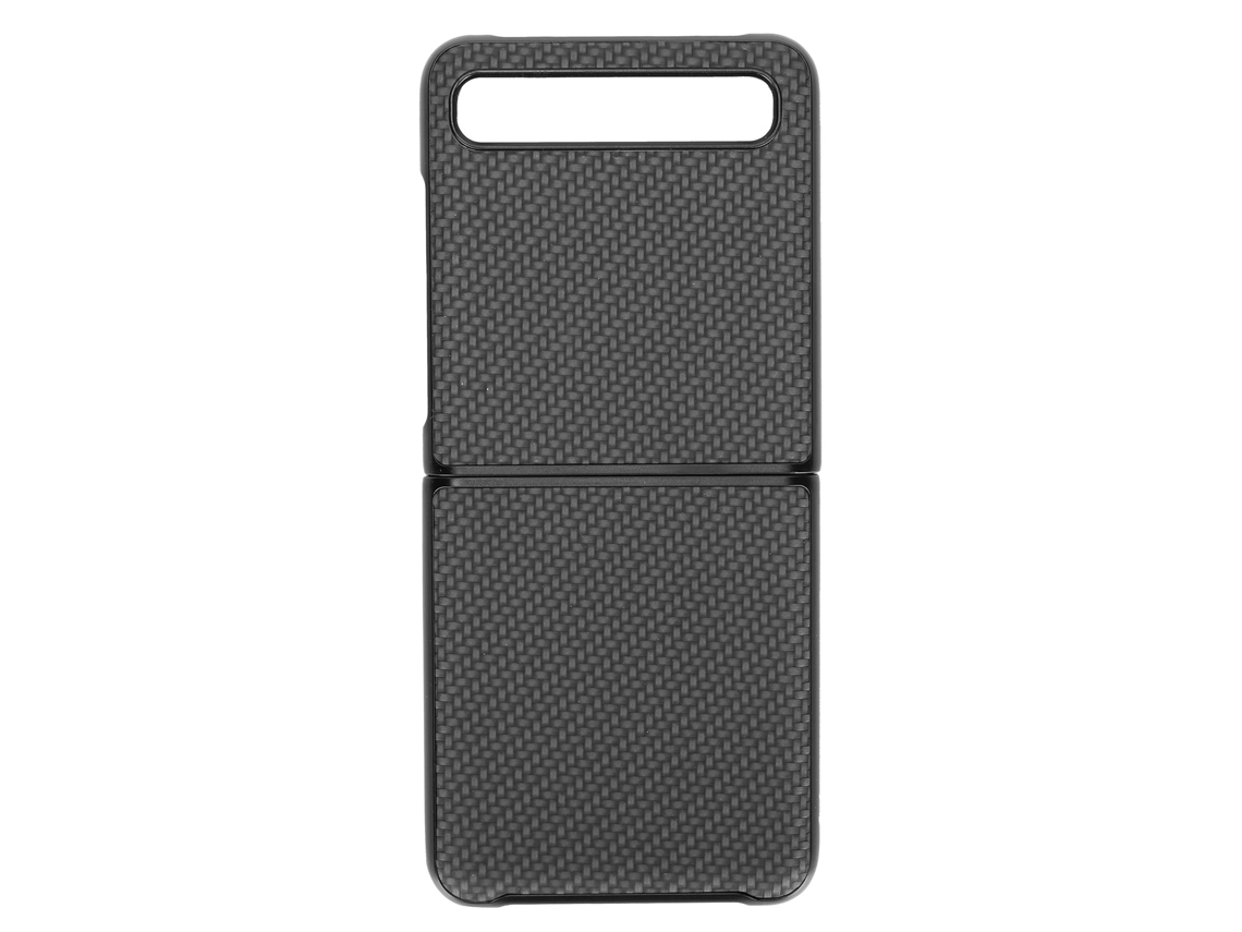 Capa De Telefone Com Textura De Fibra De Carbono Para Samsung Galaxy Z Flip Preto