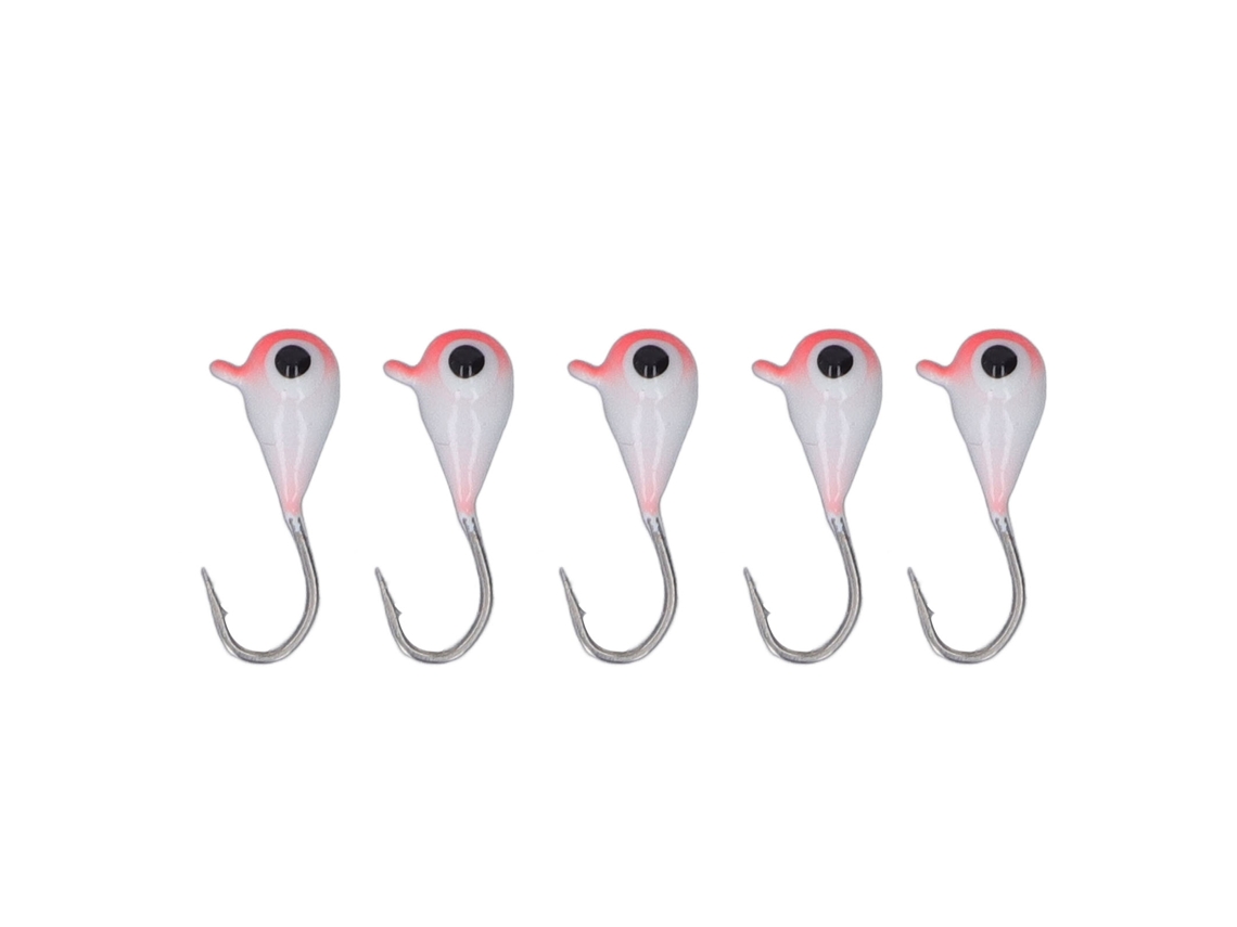 5 Anzuelos De Acero De Alto Carbono De 4 Mm Para Pesca En Hielo, Señuelos Tipo Jig Para Pesca De Perca Al Aire Libre.