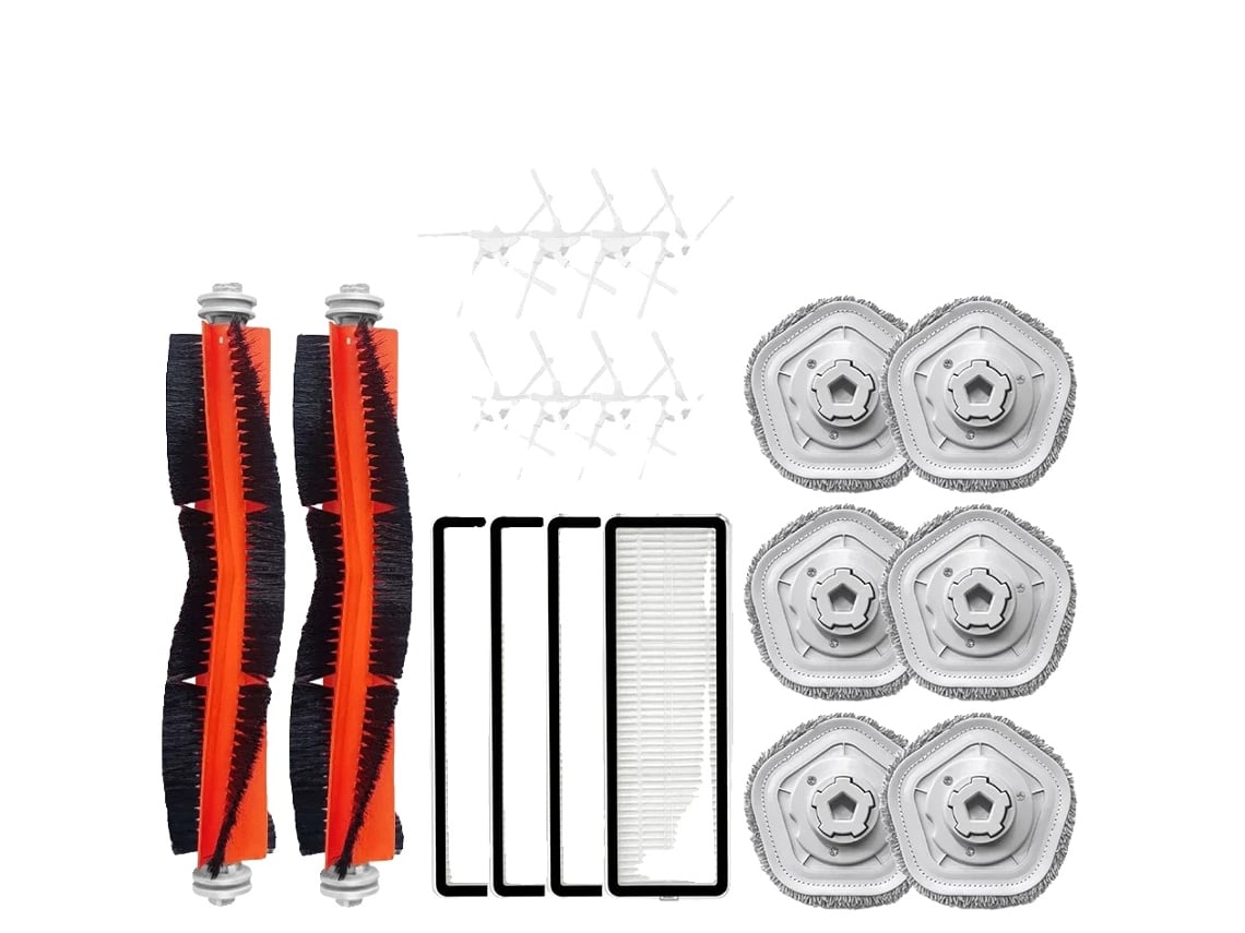 Accesorios para aspiradora robot, filtro HEPA, cepillos de repuesto y paños de fregona, 20 piezas (1 OEM)