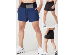 Pantalones Cortos De Entrenamiento Para Hombre Con Forro, Cintura Elástica, Bolsillo Con Cremallera, Secado Rápido Y Transpirables.