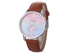 Reloj De Pulsera De Cuarzo Para Mujer Con Dial Redondo Moda (café)