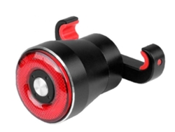 1pc Bicicleta Luz Trasera Led Aviso Freno Recargable Detectando Luces Traseras Impermeables Bicicleta Usb Yizhood (negra)