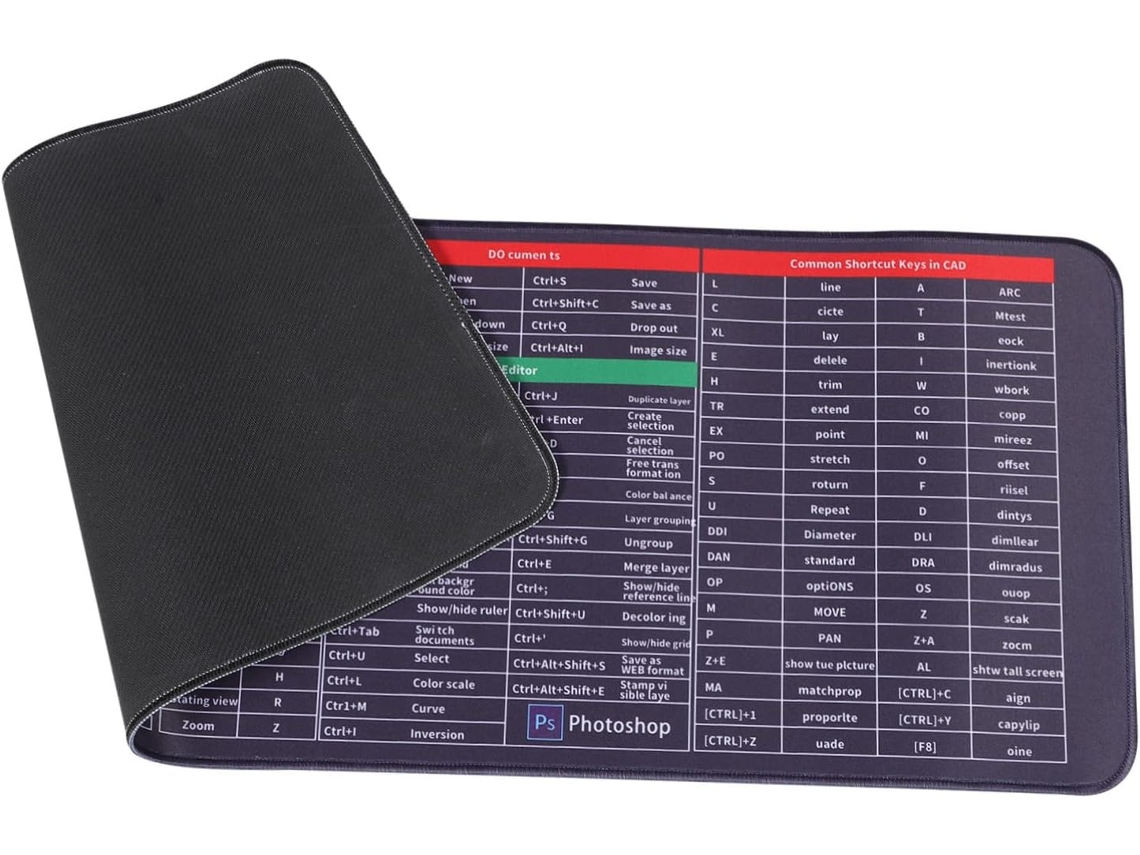 Alfombrilla de ratón de tamaño XL, ideal para uso en la oficina, con base antideslizante y diseño suave y cómodo para juegos de PC/portátil.