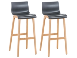Juego de 2 taburetes de bar Hover Natura gris CLP