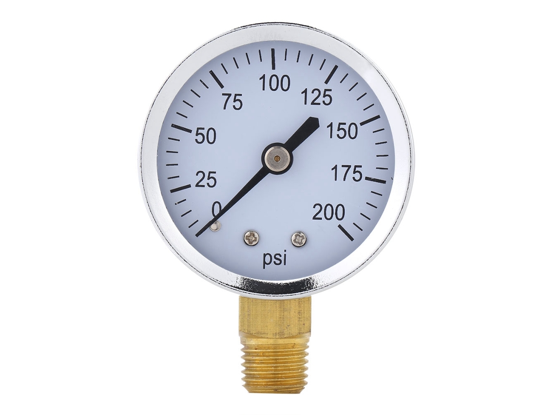 Mini Manómetro De Presión Preciso De 0-200 Psi, 1/4" Npt Para Aire, Agua, Aceite Y Combustible.