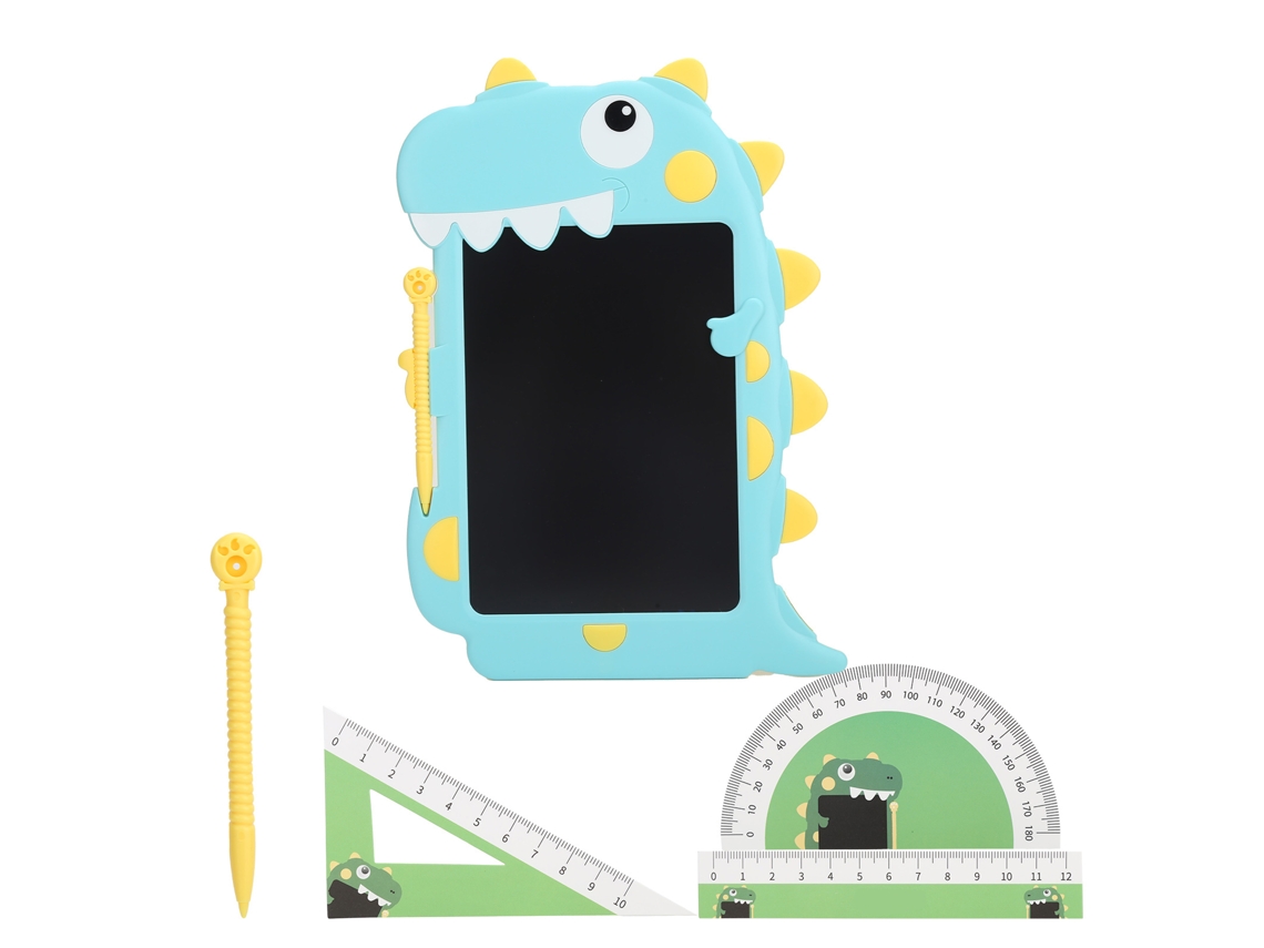 Pizarra Lcd De 8,5 Pulgadas Con Pantalla Flexible Y Bloqueo Antiborrado Para Niños - Azul Y Amarillo