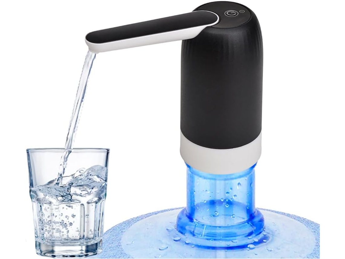 Bomba de agua eléctrica, con manguera de silicona de grado alimenticio sin BPA y 2 modos, Chrui (Negro)