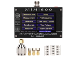 Analizador de antena con pantalla táctica de 4,3 pulgadas y 0,1600 MHz