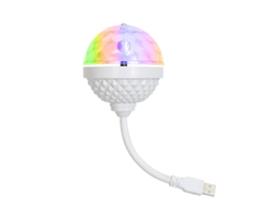 Luces de discoteca giratorias de colores, carga USB, ideales para fiestas en casa o discotecas.