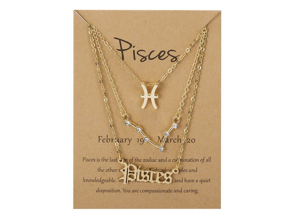 Conjunto De 3 Collares Con Signos Del Zodiaco, Capas, 12 Constelaciones, Bisutería Para Mujer.