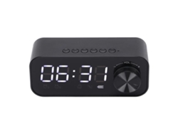 HURRISE Altavoz Portátil Ajustable Multifuncional Reloj con Radio Despertador Led