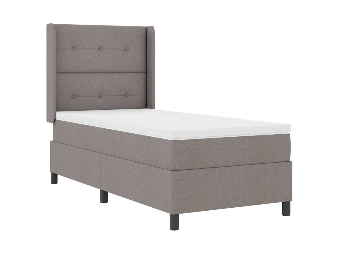 Maison Exclusive - Cama Box Spring Led Con Colchón Taupé 80 X 200 Cm Tela