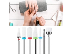 Kit De 7 Brocas Para Taladro Eléctrico De Uñas, Cortador De Manicura, Diamante, Esmalte En Gel.