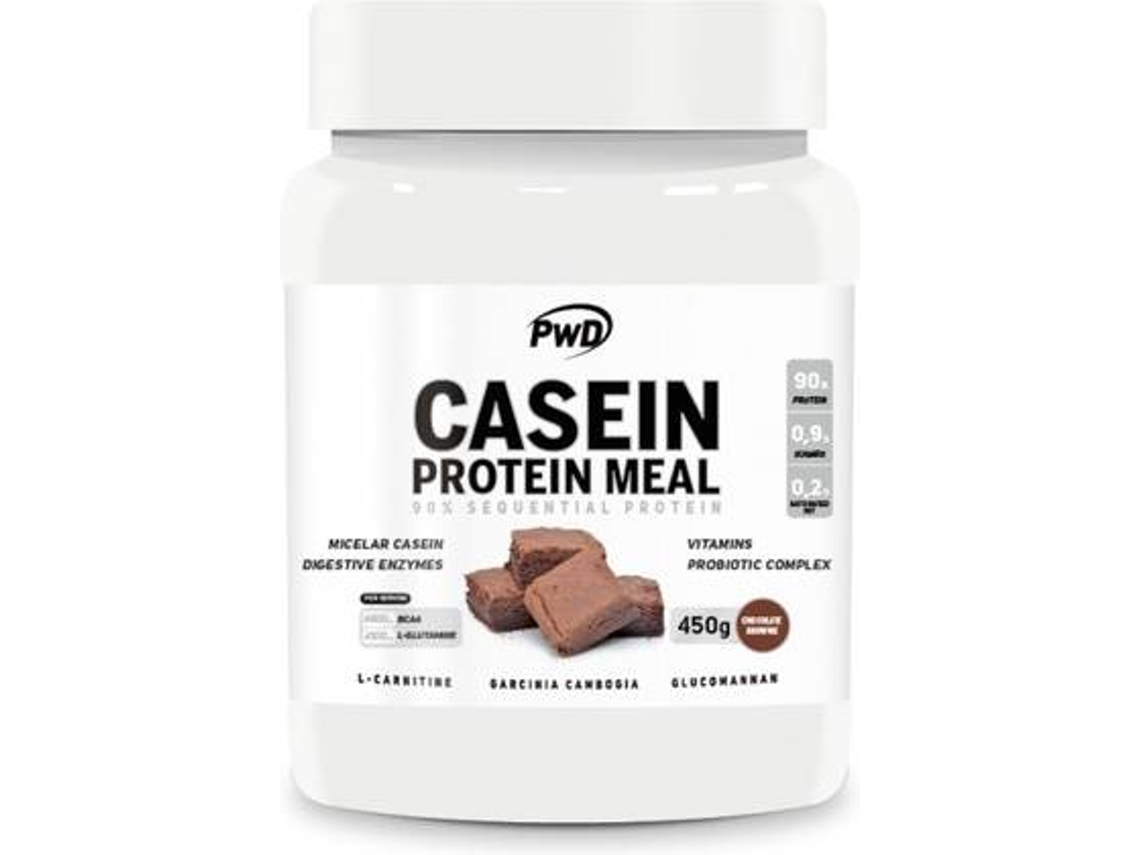 Complemento Alimenticio PWD Casein Protein Meal (450 g (Chocolate - Brownie))