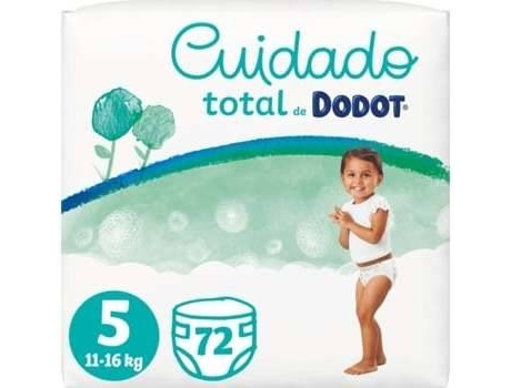 Pañales DODOT Cuidado Total (T5 - 11kg a 16kg - 72 Unidades - Pack 2x36 Unidades)