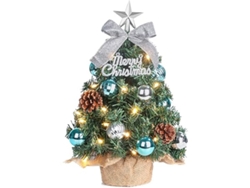 Mini árbol de Navidad artificial con luces LED, modelo de sobremesa, decoración navideña, 60 cm, clase energética G, bajo consumo STELASPLEN