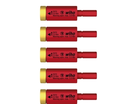 WIHA Juego de adaptadores de par de apriete easyTorque electric para slimBits y soporte slimVario®, de 5 unid., en blíster (41479)