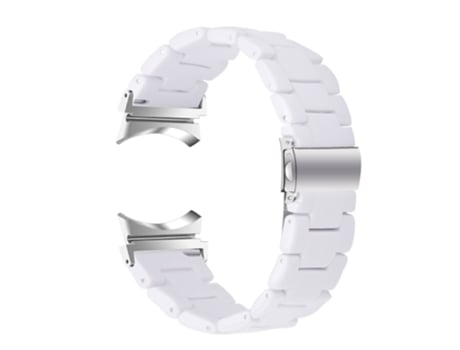 Correa de acero inoxidable con hebilla para Samsung Galaxy Watch 5 40mm/44mm/Watch 5 Pro 45mm - blanco