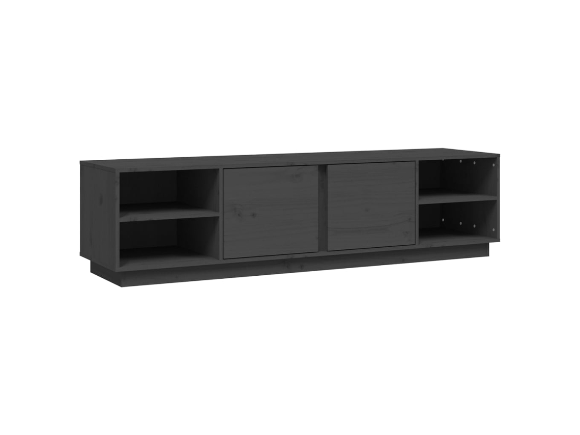 Mueble de TV gris MAISON EXCLUSIVE en madera maciza de pino (156x40x40 cm)