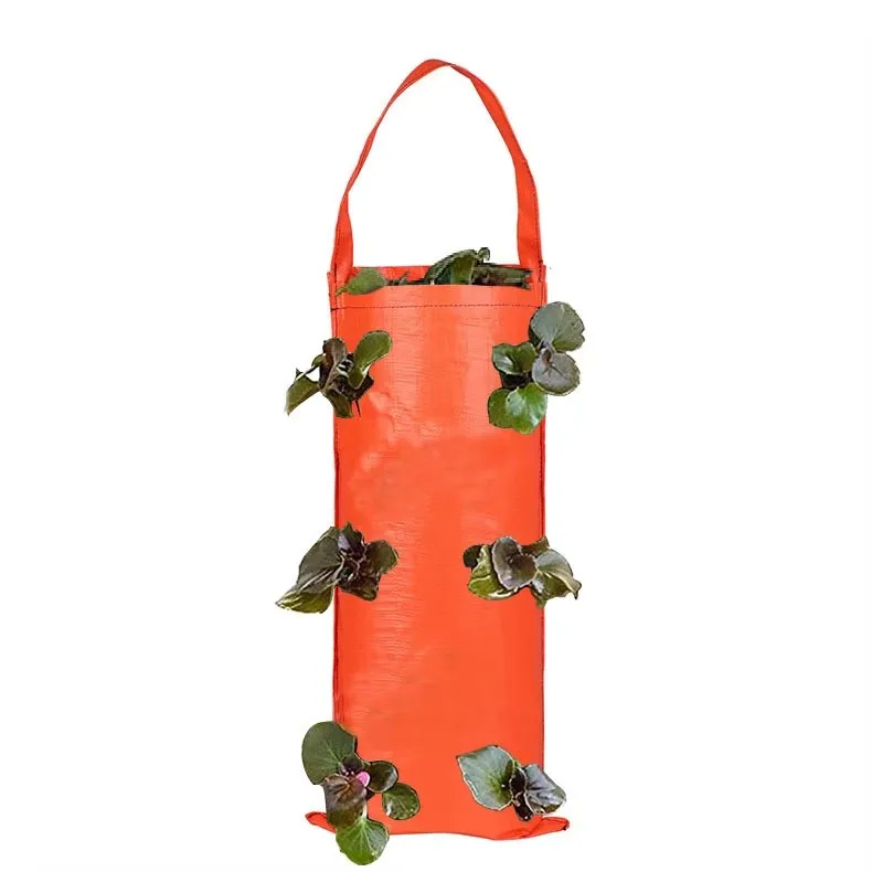 (naranja) Bolsa Multifuncional Colgante Para El Cultivo De Fresas, Cultivo Invertido