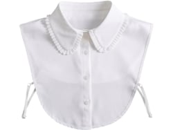 Cuello Falso Desmontable De Gasa Para Mujer, Cuello Decorativo Blanco Para Camisa, Cómodo De Llevar.