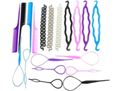 Juego De 19 Herramientas Para Trenzar Moños Franceses - Herramientas Para Mujeres Y Niñas