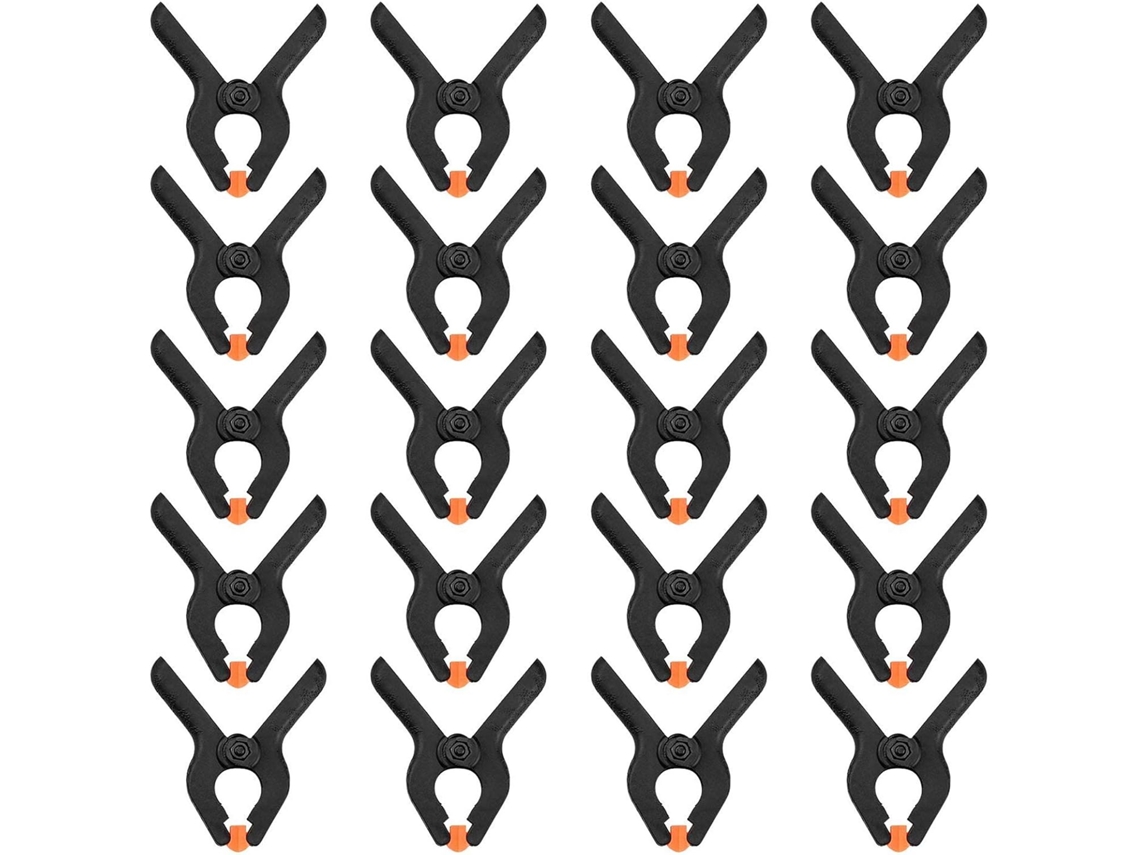 20 soportes de fondo para fotografía, pequeños clips para papel, lienzo y tela, para estudio fotográfico, color negro