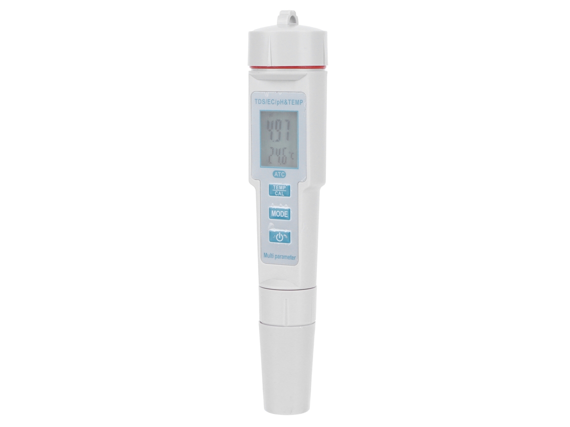 Medidor de calidad del agua 4 en 1: pH, CE, TDS y temperatura
