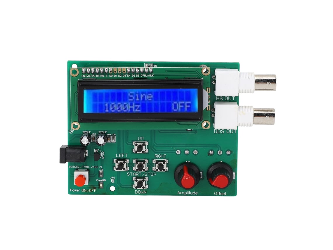 Módulo Gerador De Sinais Dds 1hz-65534hz Com Ondas Senoidal, Triangular, Quadrada E Dente De Serra E Display Lcd