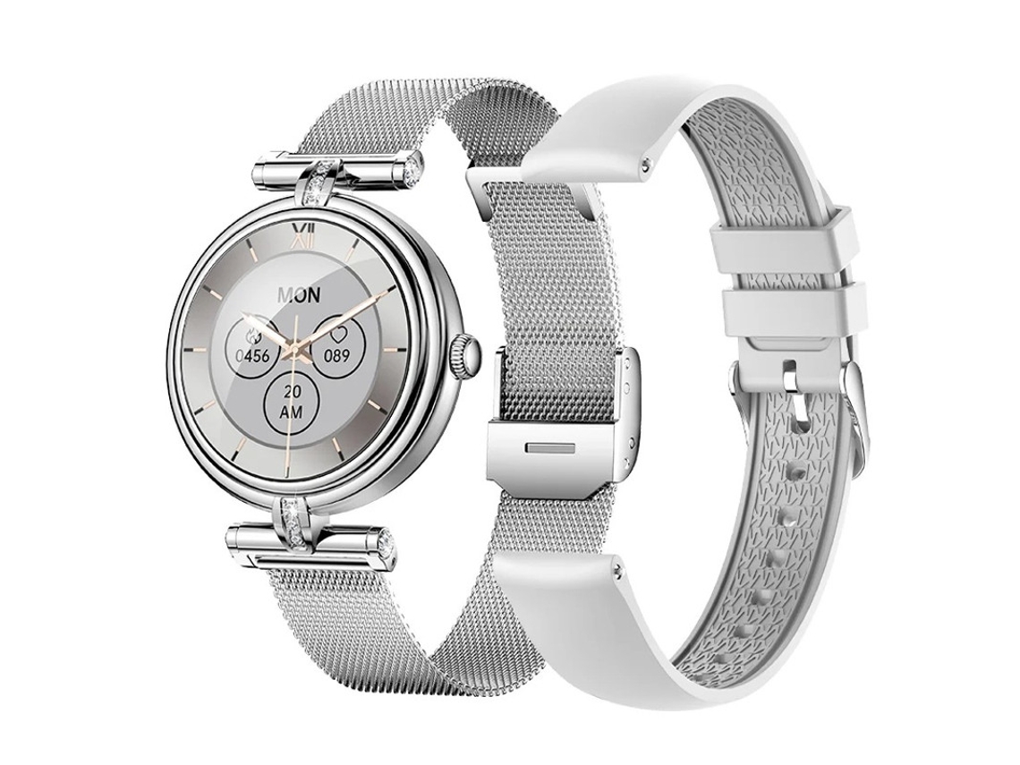 Smartwatch Ak62 1,09 Pulgadas Ips Bluetooth Llamadas Moderno Para Mujeres Yizhood (plata)