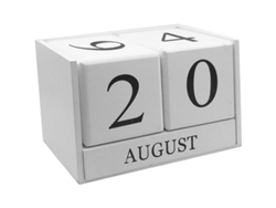 Calendario Perpetuo De Madera Para Escritorio - Decoración Para Oficina Y Hogar (blanco)