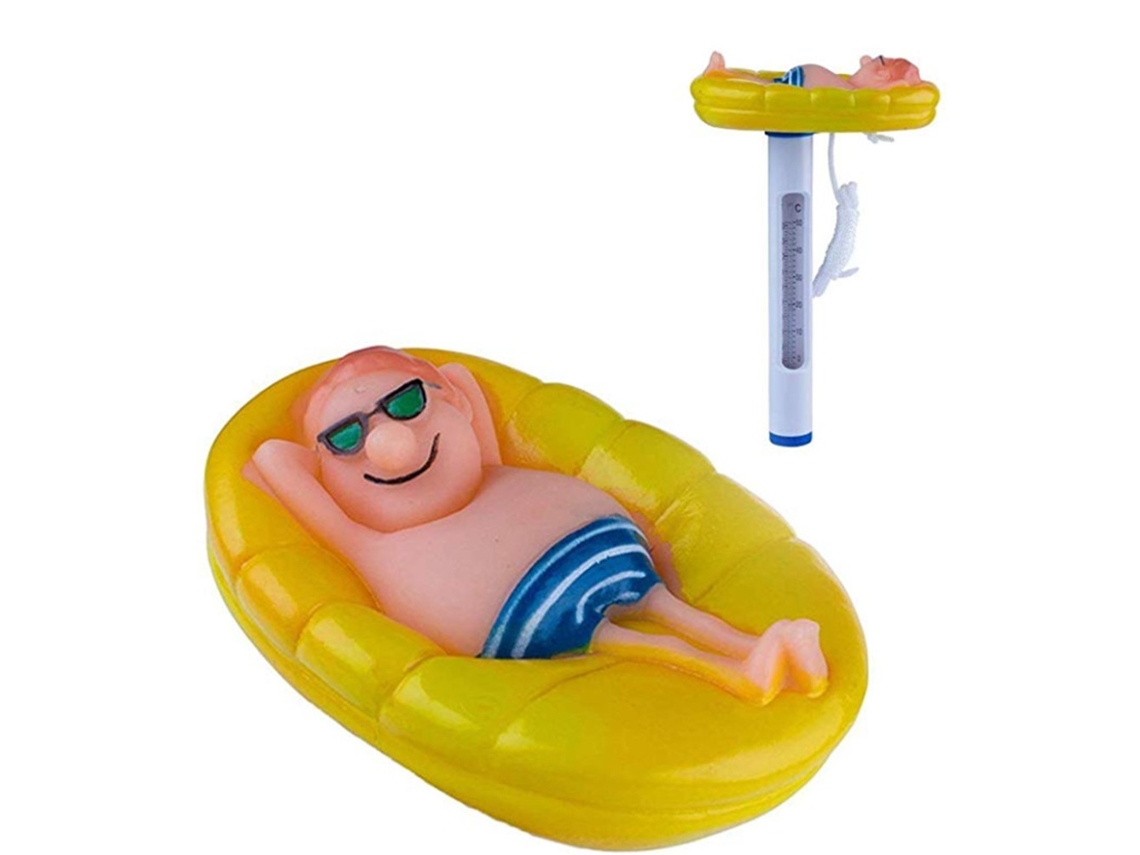 Termómetro flotante de plástico para piscinas y bañeras.
