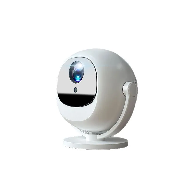 (blanco) Proyector Giratorio De 360°, Pantalla De Proyección Inalámbrica De Alta Definición Para Duplicar La Pantalla Del Teléfono Móvil.