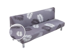 Protetor de Sofá Clic Clac Esticado Elástico com Estampa Feather Cinza 190 210cm