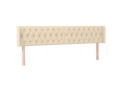 Cabecero VIDAXL Crema Tela (203x16x88 cm )