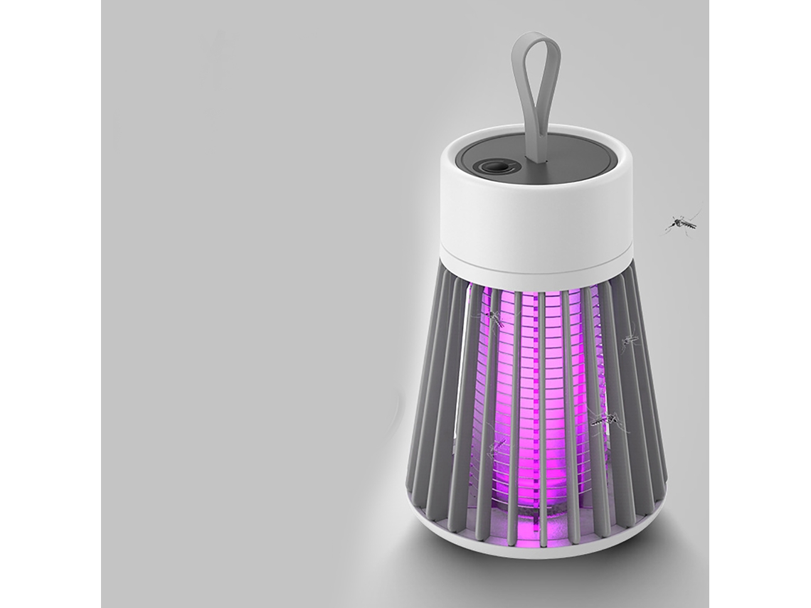 2026-lámpara Matamosquitos De Bajo Ruido Y Radiación Cargable Usb Portátil Multifuncional Para Hogar Y Campamento Gris Edición Ultimate