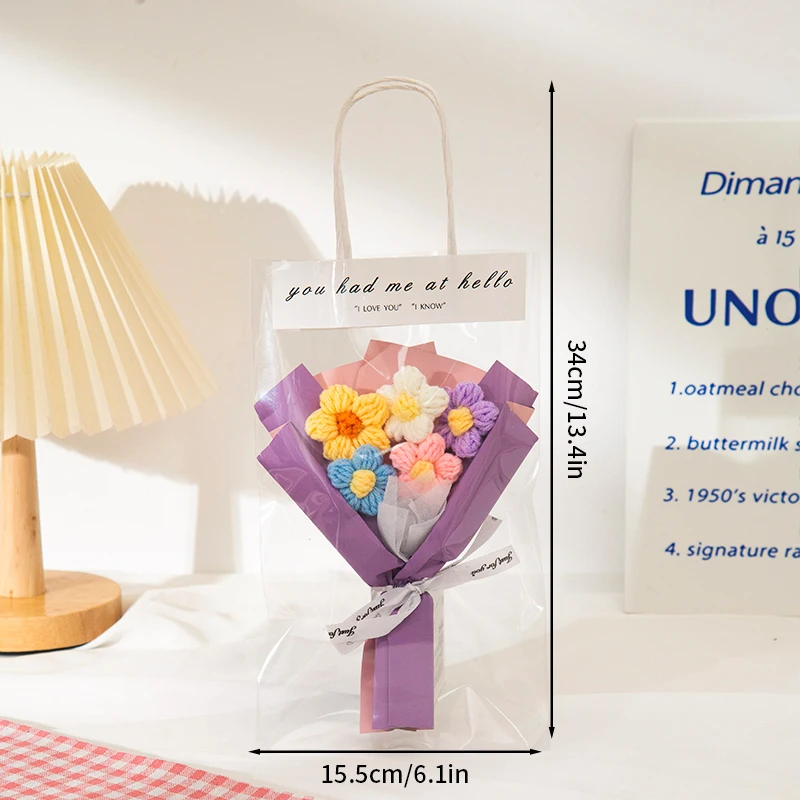 Mini Ramos De Ganchillo, Regalos Florales Hechos A Mano Con Ganchillo