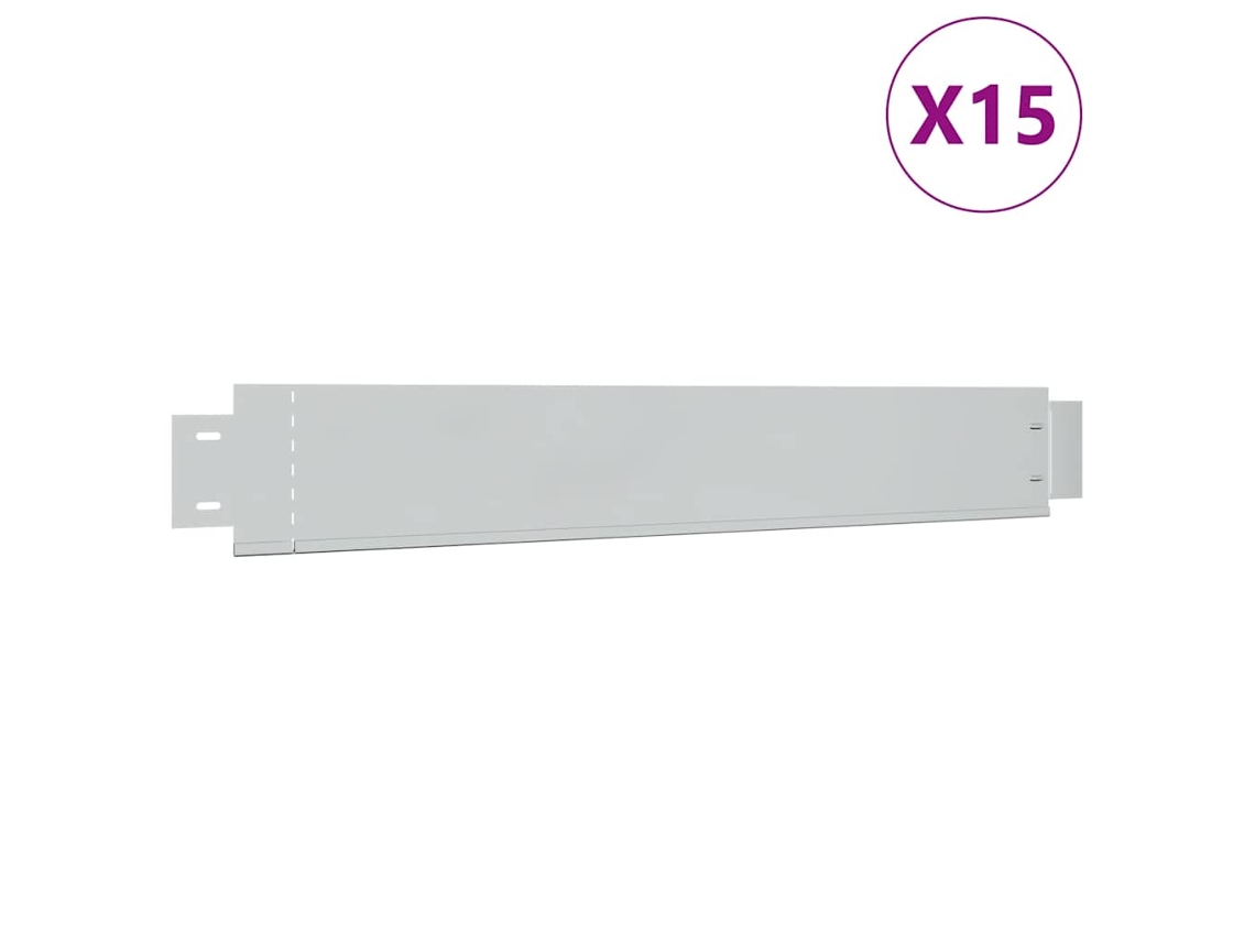 Juego de 15 paneles de vallado para césped MAISON EXCLUSIVE en acero galvanizado (100 x 14 cm)