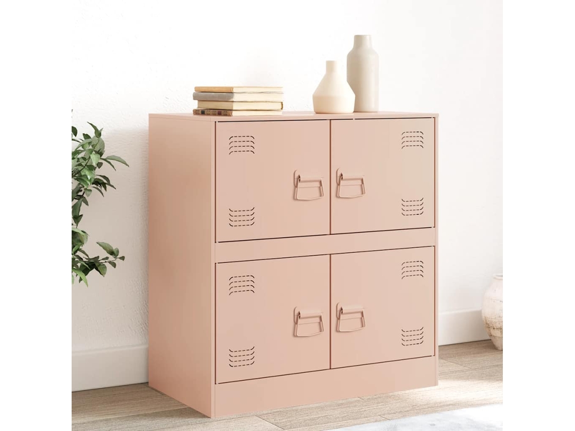Aparador De Acero Rosa 67x39x73 Cm